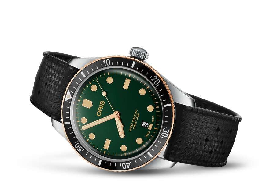 Oris Oris Divers Sixty-Five 01 733 7707 4357-07 4 20 18 , наручные мужские часы фото под углом